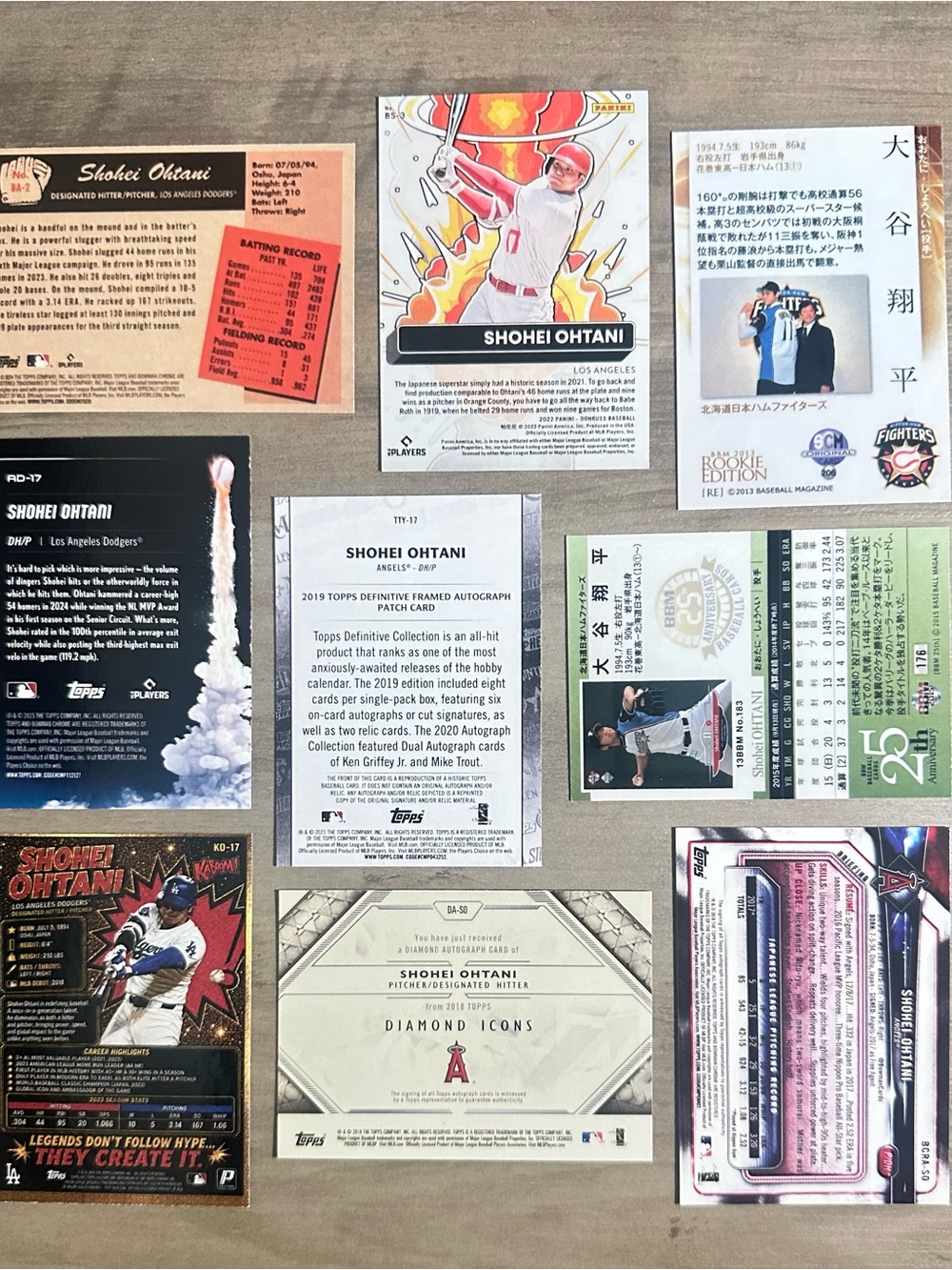 Shohei Ohtani Signed Roolie Lot of (9) Kaboom Anime Novelty Cards. - Picture 2 of 2